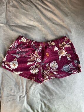 Patagonia Women's Floral Athletic Shorts in Plum